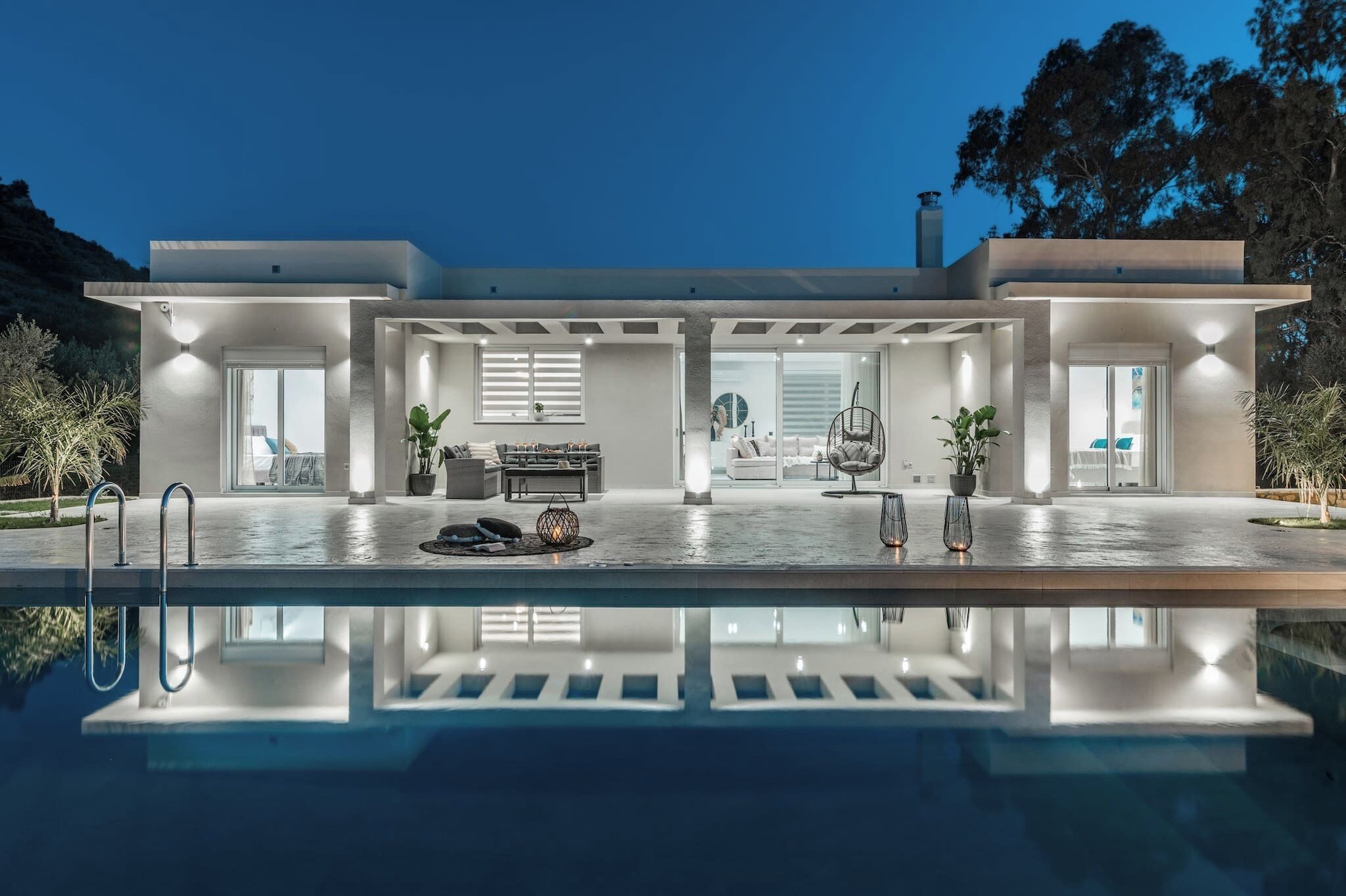Vila, 3 quartos, terraço, vista para o jardim | Piscina | Piscina externa
