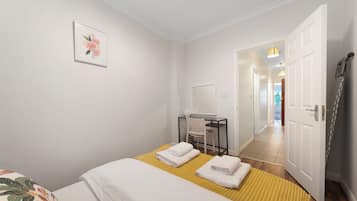 1 bedroom, desk, iron/ironing board