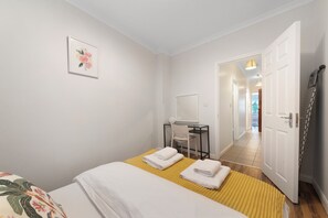 1 bedroom, desk, iron/ironing board