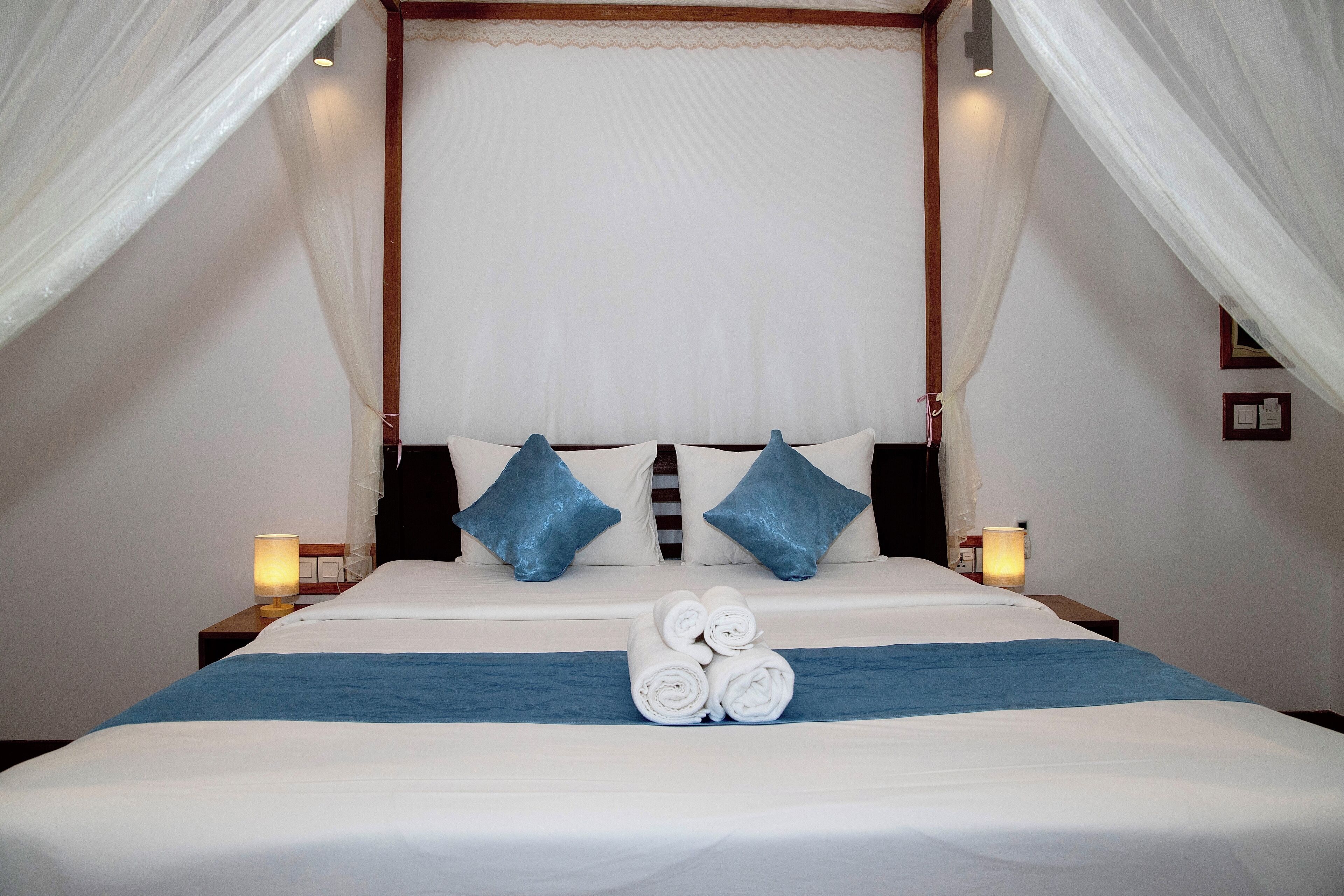 Deluxe Wooden Bungalow Room with Garden View | 免费迷你吧物品、办公桌、笔记本电脑工作区、免费 WiFi