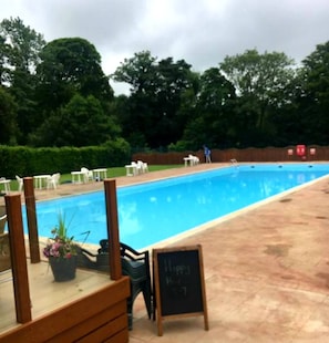 Outdoor pool, a heated pool