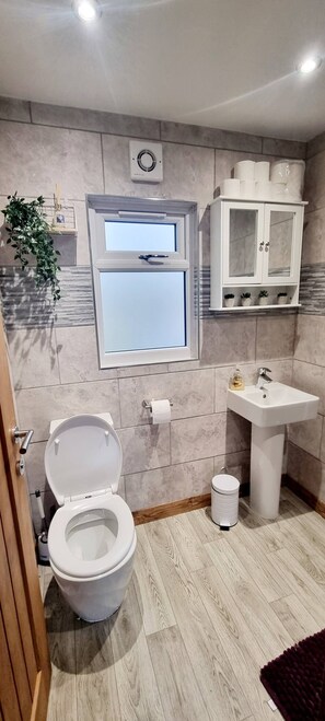 Regadera y papel de baño