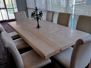 Apartment, 3 Bedrooms, Accessible, Balcony | Dining