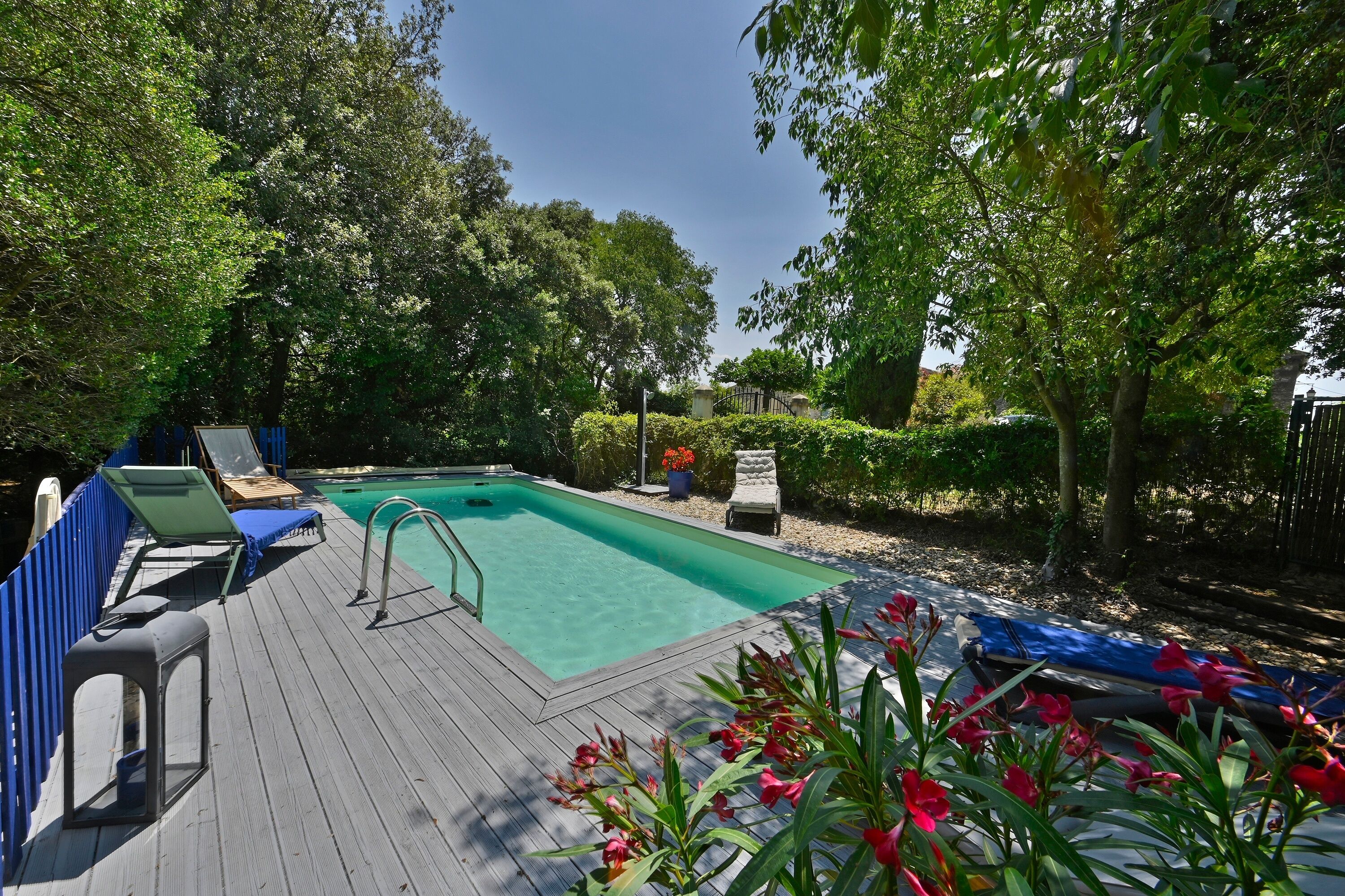 A heated pool