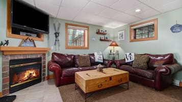 Télévision, cheminée