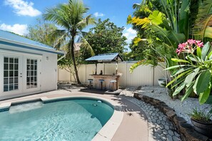 A heated pool