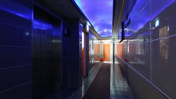 LCD TV, heated floors