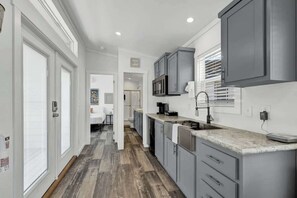 House, 1 King Bed, Patio (#23 3567 US 290 E) | Private kitchen | Fridge, microwave, coffee/tea maker, toaster