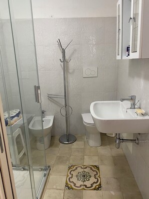 Secador de pelo, toallas, jabón y papel higiénico