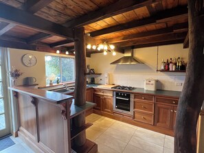 Fridge, microwave, oven, stovetop - Authentic Farmhouse Barn Remodelled With Modern Comforts (Bacchus Marsh)