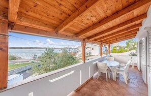 Outdoor dining - 2 bedroom nice apartment in Kustici (Kustici)