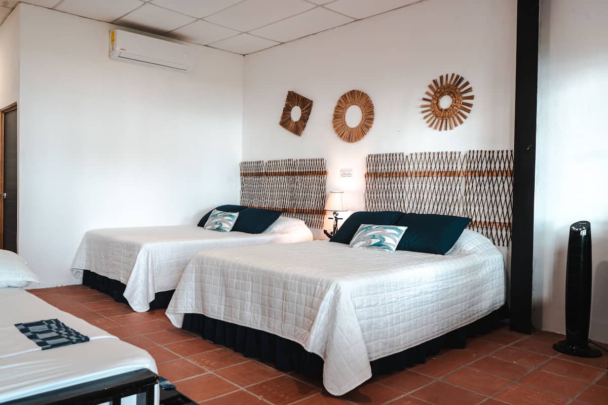 Down comforters, in-room safe, blackout drapes, free WiFi