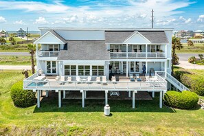 Exterior - Stunning 5-Bed Retreat w/Elevator, WiFi, & Multi View Decks - Sleeps 10 (Galveston)