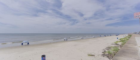 在海滩