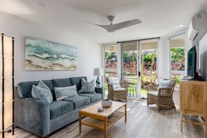 奢華公寓客房 | 起居區 | 智慧型電視、Hulu、串流服務