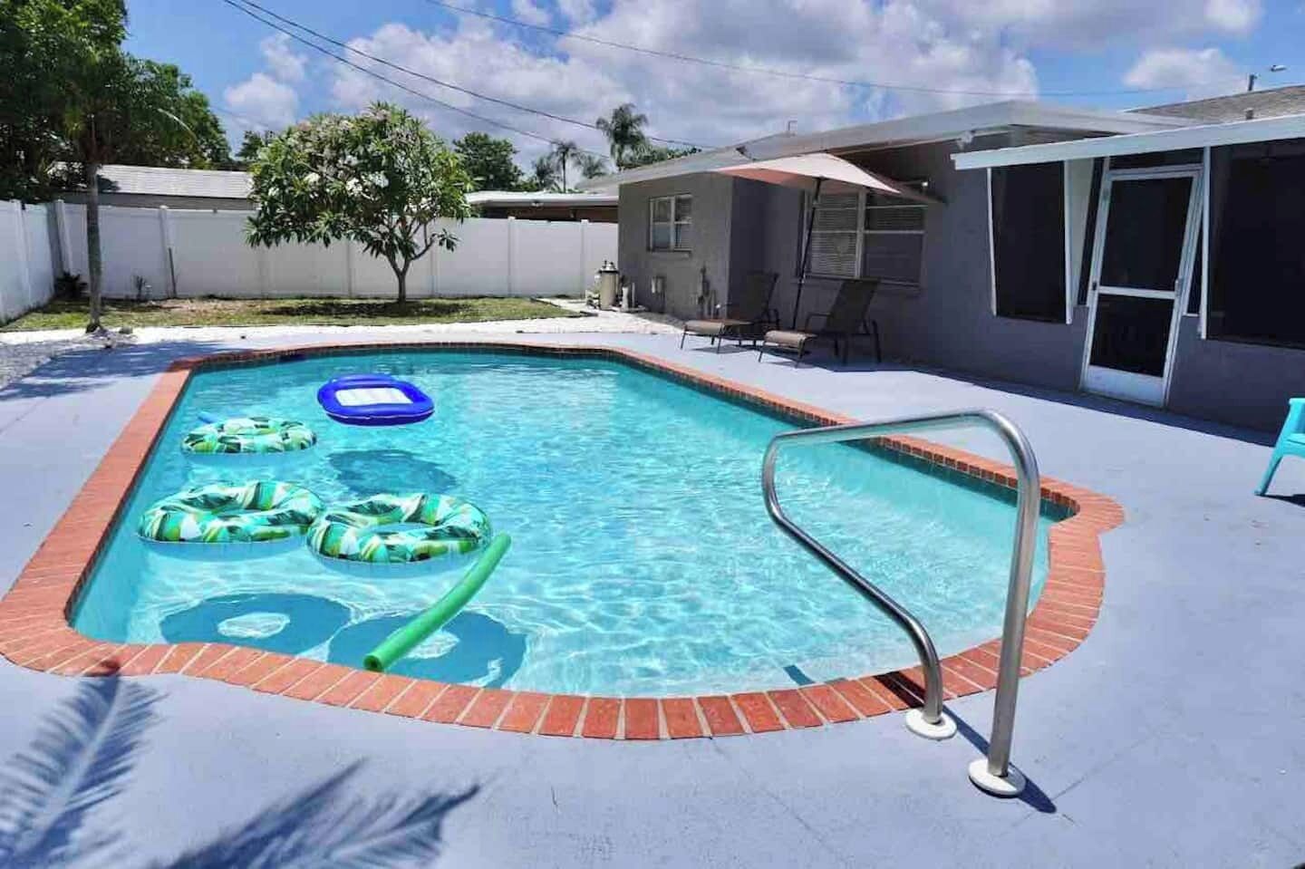 A heated pool