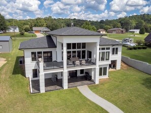 Exterior - Modern Waterfront Mansion with Private Dock, kayak, paddle board and ping pong   (Florence)