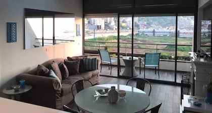 Chalet in Siwar resort, pool, wifi, sea view, electricity, 2 bedrooms