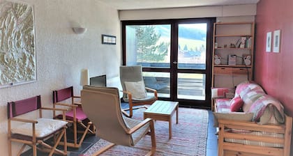 Appartement cosy 3 Ă©toiles, 8 pers, 53 mÂČ, proche centre et pistes, balcon sud/ouest, parking privĂ©