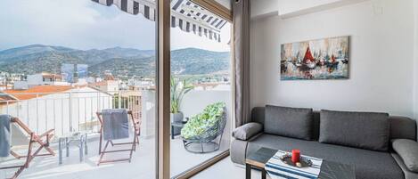 Appartement, 1 chambre, fumeur, balcon | Aire de séjour