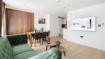 Smart TV, video games, books, video library