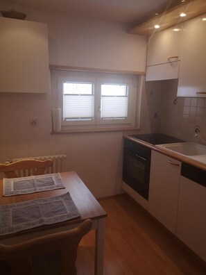 Fridge, oven, stovetop, dishwasher