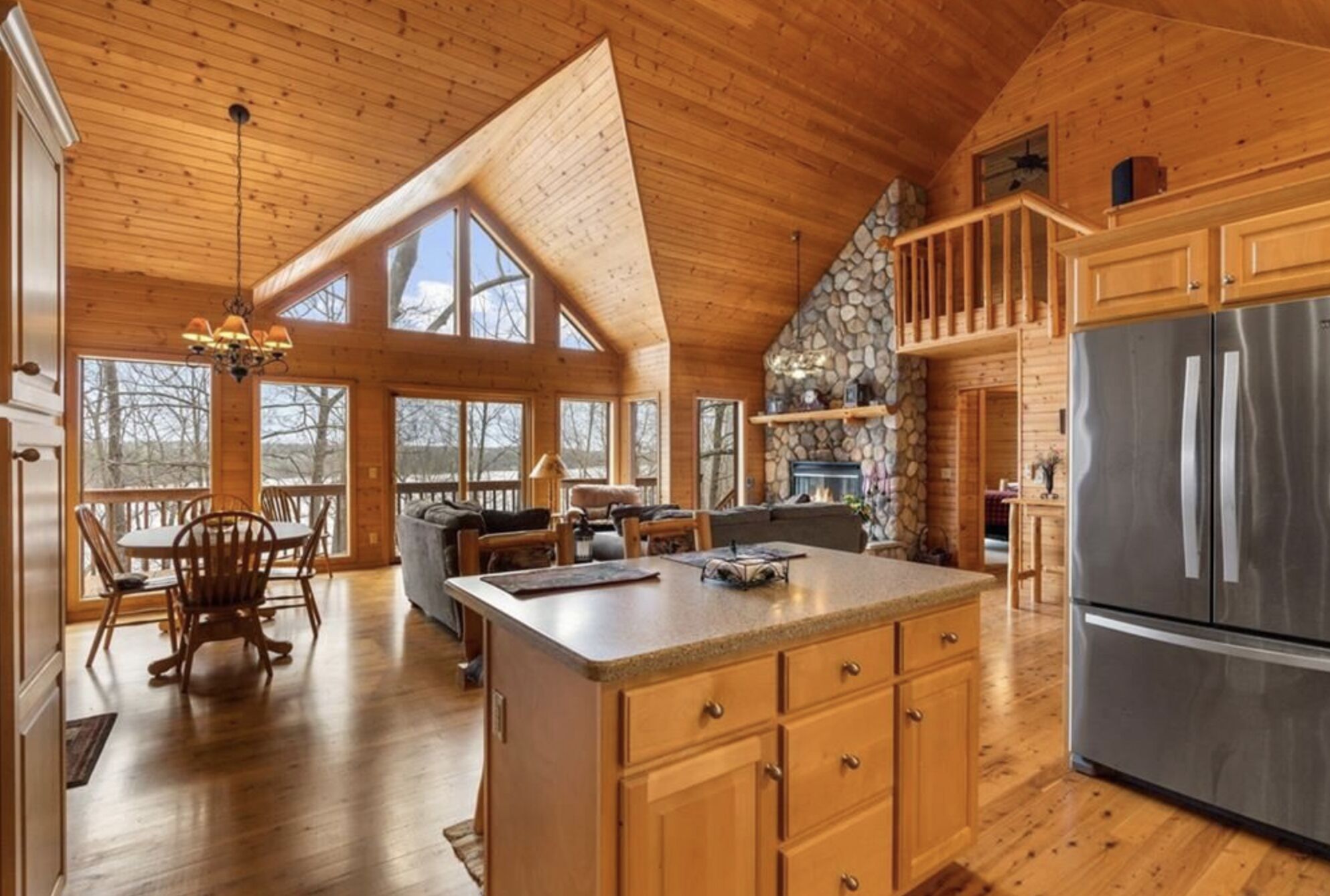Kitchen lake views