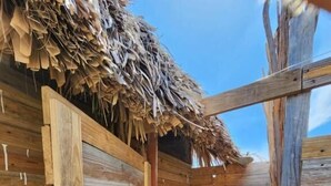 Shower, rainfall showerhead, towels, soap - Saona Lodge (Mano Juan)
