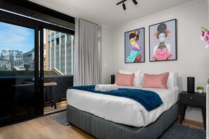 1 室のベッドルーム、セーフティボックス (室内)、アイロン / アイロン台、WiFi