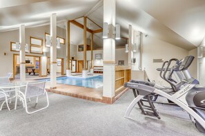 Indoor pool, a heated pool