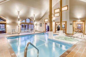 Indoor pool, a heated pool