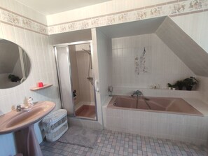 Haartrockner, Bidet, Handtücher, Seife