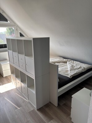 2 bedrooms, iron/ironing board, travel crib, WiFi