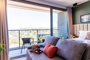 Vista incrível | Piscina | Academia | AC | Jockey Club | Balkon