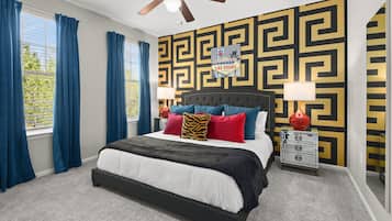 5 bedrooms, desk, iron/ironing board, travel crib