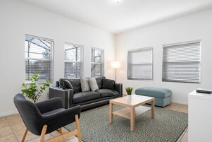 Exclusive House | Living area | 60-inch Smart TV with cable channels, Netflix, Hulu