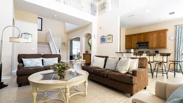 Exclusive House | Living area | 60-inch Smart TV with cable channels, Netflix, Hulu