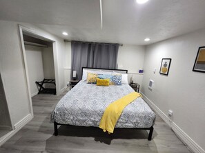 1 bedroom, iron/ironing board, travel crib, free WiFi