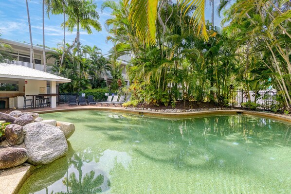 A heated pool