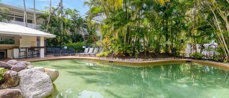 A heated pool