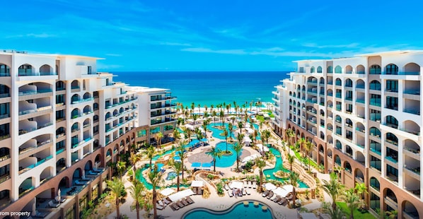 Enjoy expansive views of the surrounding landscape from the hotel's multiple floors with balconies.