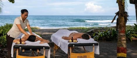 Urut tuaman batu, urutan tisu mendalam, perkhidmatan urut di pantai