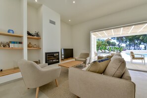 TV connectée, cheminée