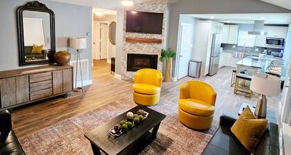 Mama’s Modern House is family and pet friendly, large yard, quartz countertops