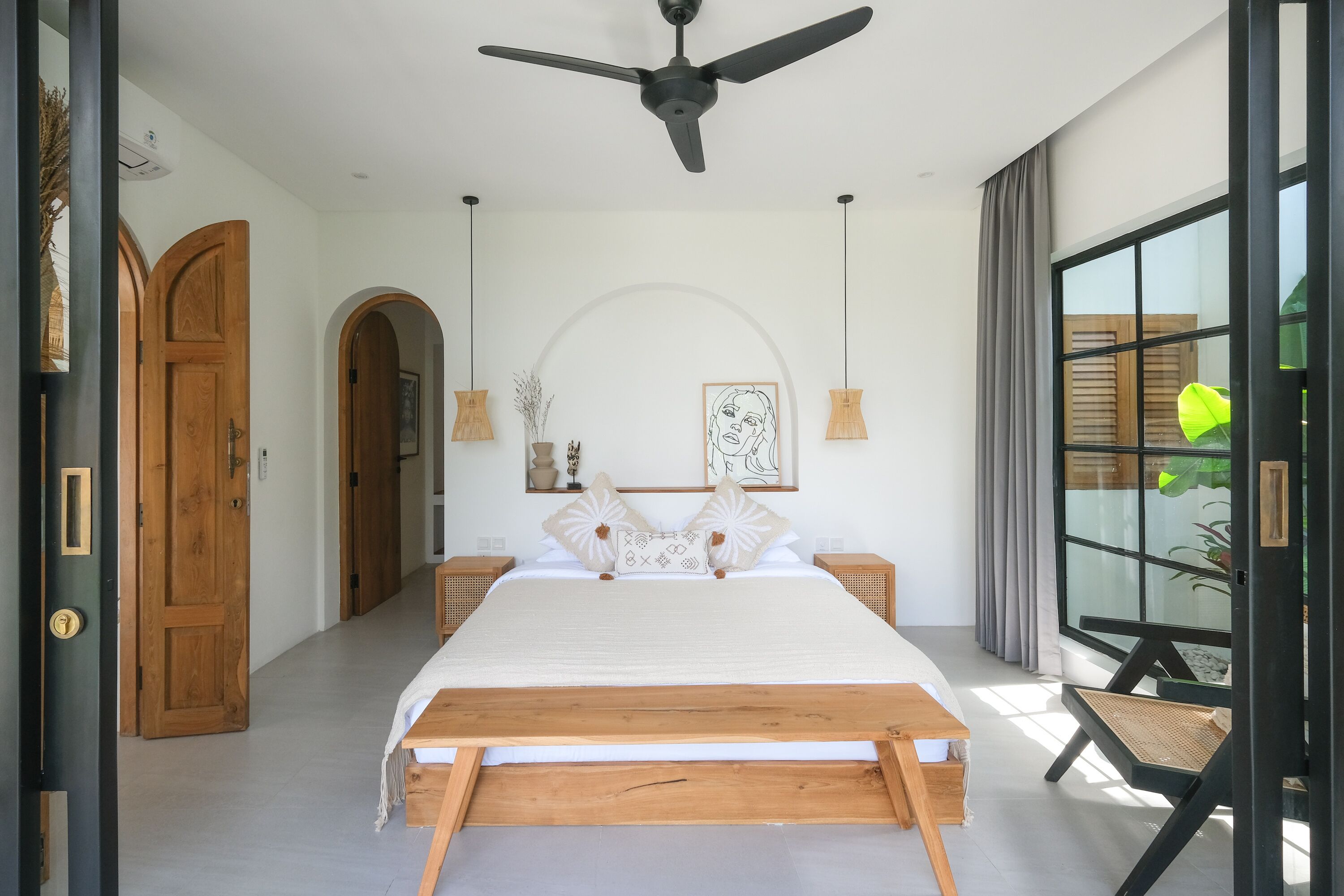 2 habitaciones y sábanas de algodón egipcio 