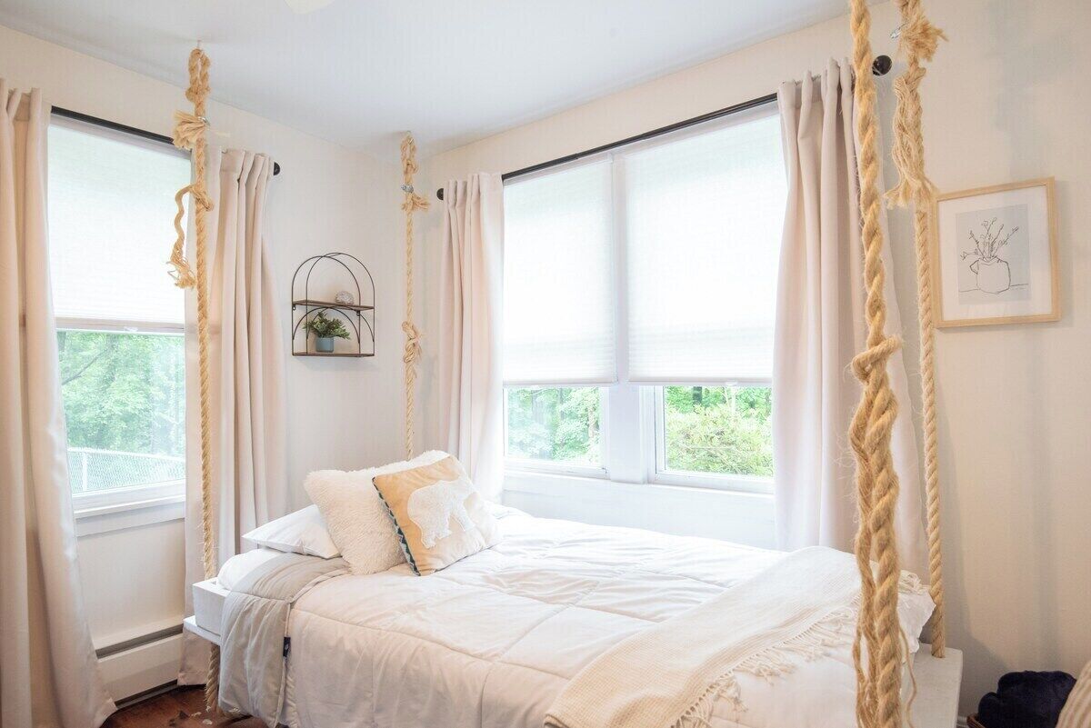 2 chambres, fer et planche à repasser, Wi-Fi, draps fournis