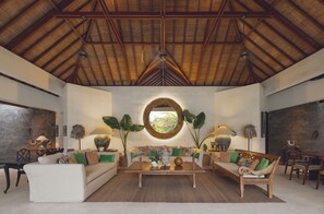 Deluxe Villa, 3 Bedrooms, Private Pool | Living area | LED TV - Villa Alabali (Seminyak)