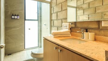 Hair dryer, towels