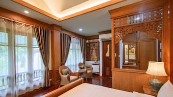 Ropa de cama de alta calidad y minibar
