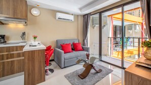 Business Apartment | Living area - Naiharn Sea Condominium S203 (Rawai)
